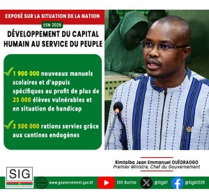 DÉVELOPPEMENT DU CAPITAL HUMAIN AU SERVICE DU PEUPLE : 3500000 rations servies grâce aux cantines endogènes