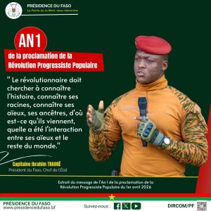 L'An I de la proclamation de la Révolution Progressiste Populaire du 1er avril 2026