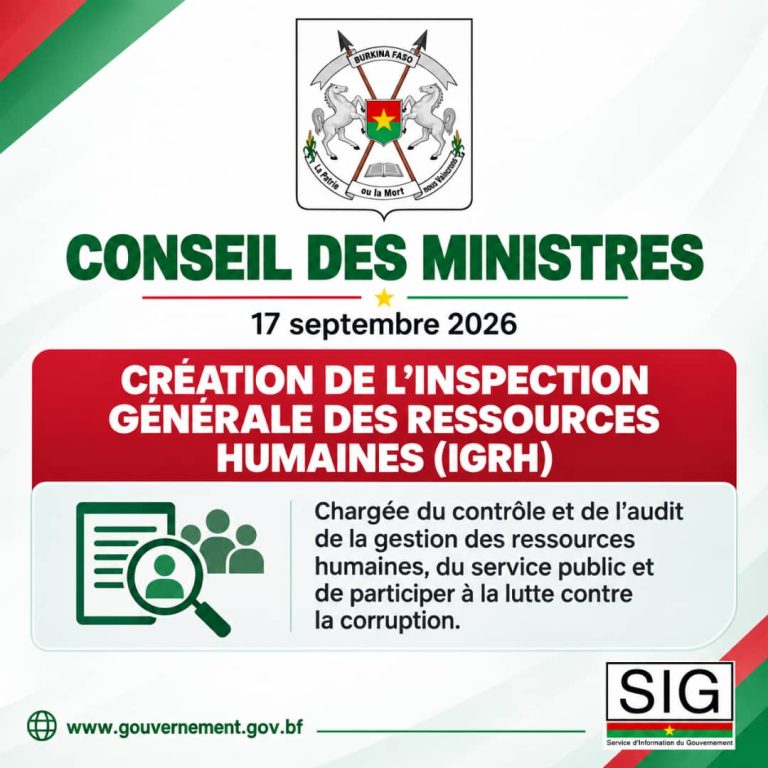 Création de l’Inspection générale des ressources humaines