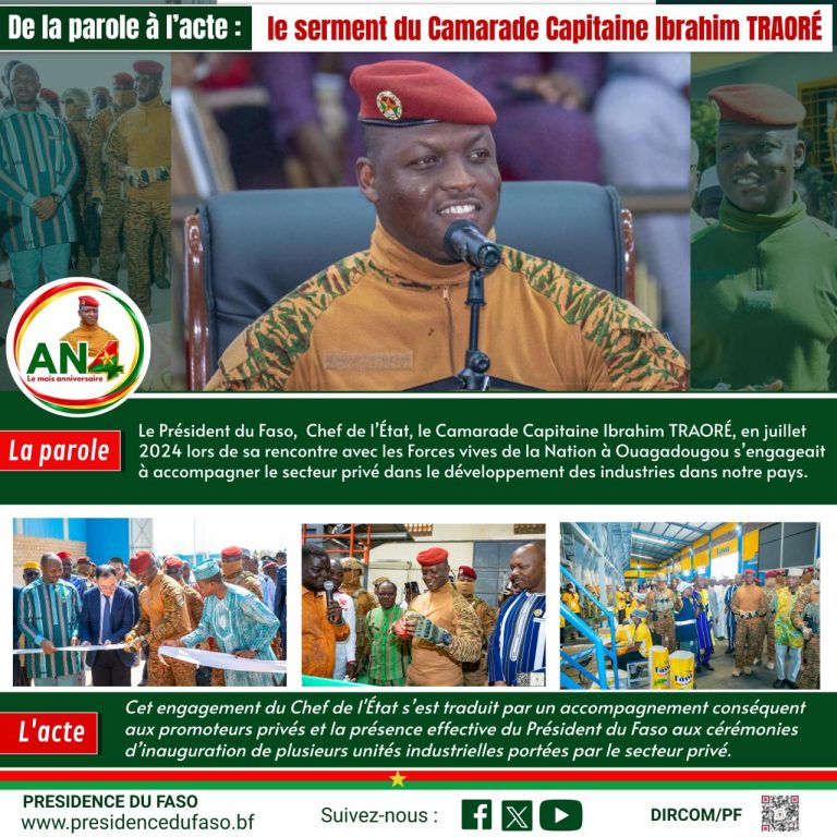 VIGNETTE 19 DE L'AN4 DE LA PAROLE À L'ACTE : le serment du Camarade Capitaine Ibrahim TRAORÉ