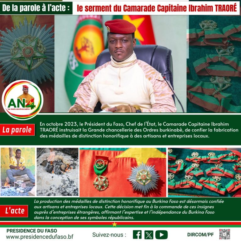 VIGNETTE 21 DE L'AN4 DE LA PAROLE À L'ACTE : le serment du Camarade Capitaine Ibrahim TRAORÉ