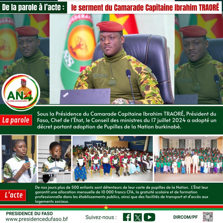 VIGNETTE22 DE L'AN4 DE LA PAROLE À L'ACTE : le serment du Camarade Capitaine Ibrahim TRAORÉ