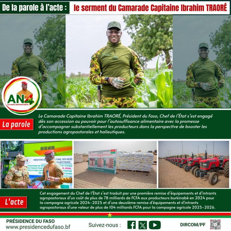 VIGNETTE 29 DE L'AN4 DE LA PAROLE À L'ACTE : le serment du Camarade Capitaine Ibrahim TRAORÉ