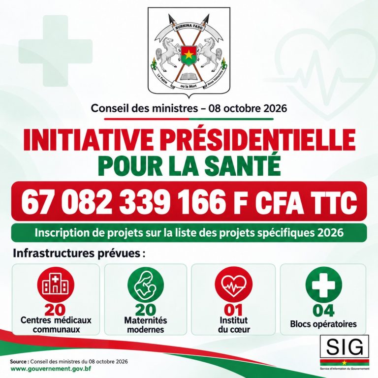 Conseil des ministres : initiative présidentielle pour la santé